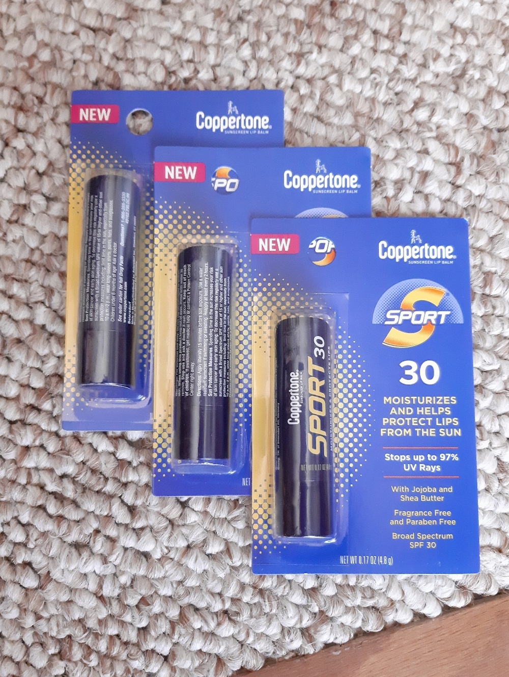 Coppertone Sport 30 Lip Balm Bundle